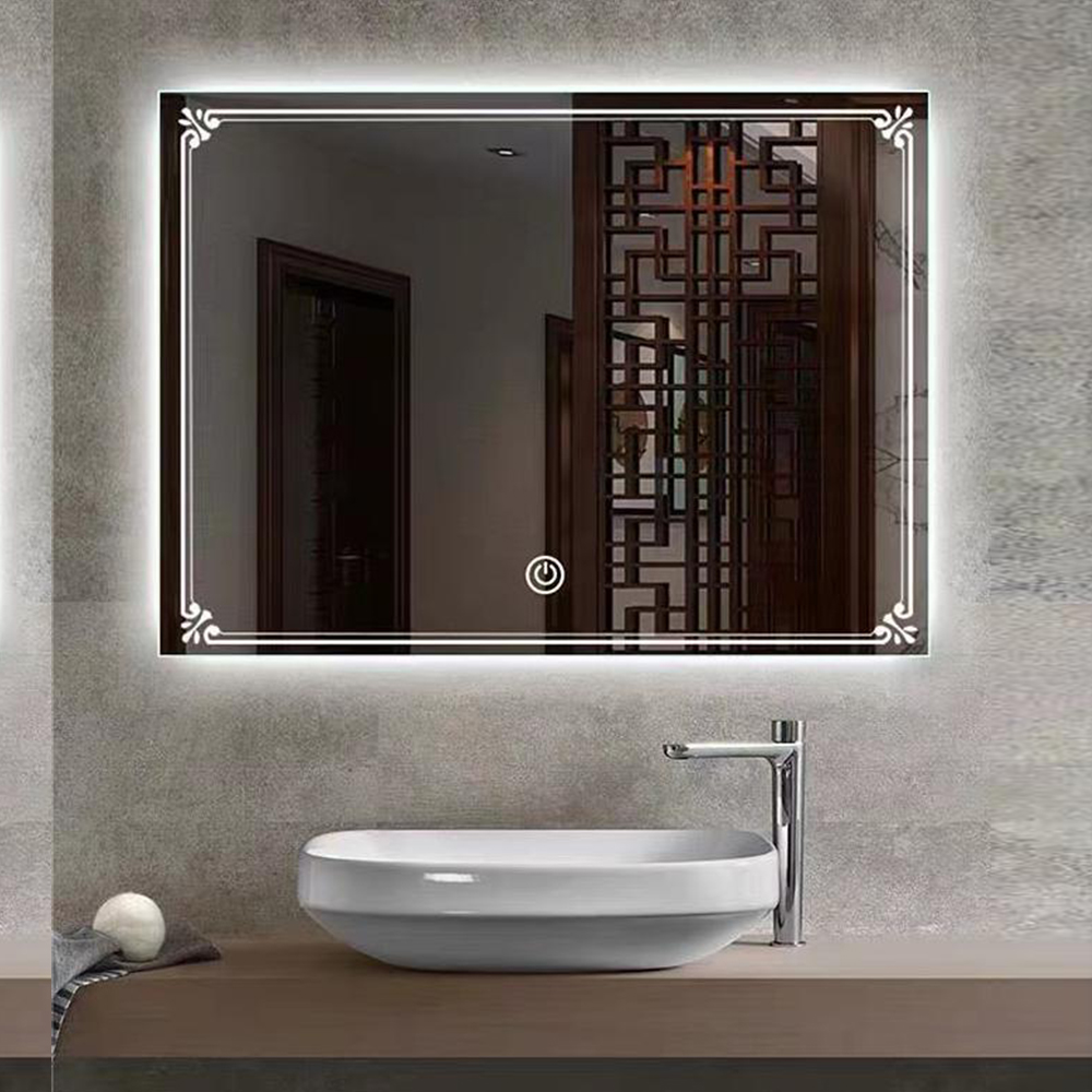 Wholesale Custom Low Price Bathroom Light Mirror Wall Mounted Cabinet Big Size Bathroom Mirror