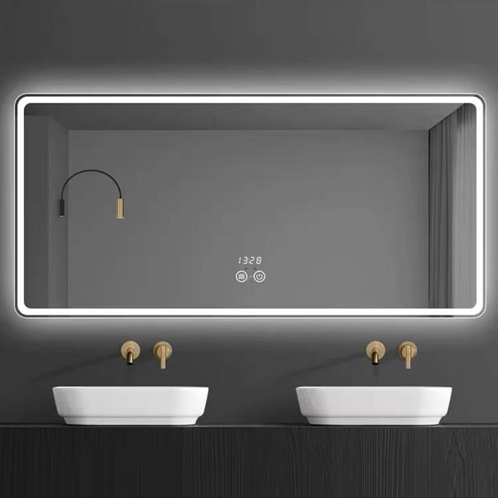 Wholesale Custom Low Price Bathroom Light Mirror Wall Mounted Cabinet Big Size Bathroom Mirror