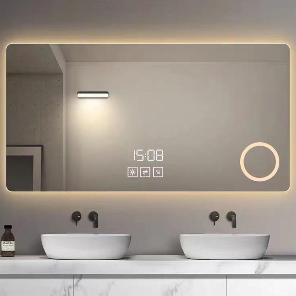 Wholesale Custom Low Price Bathroom Light Mirror Wall Mounted Cabinet Big Size Bathroom Mirror