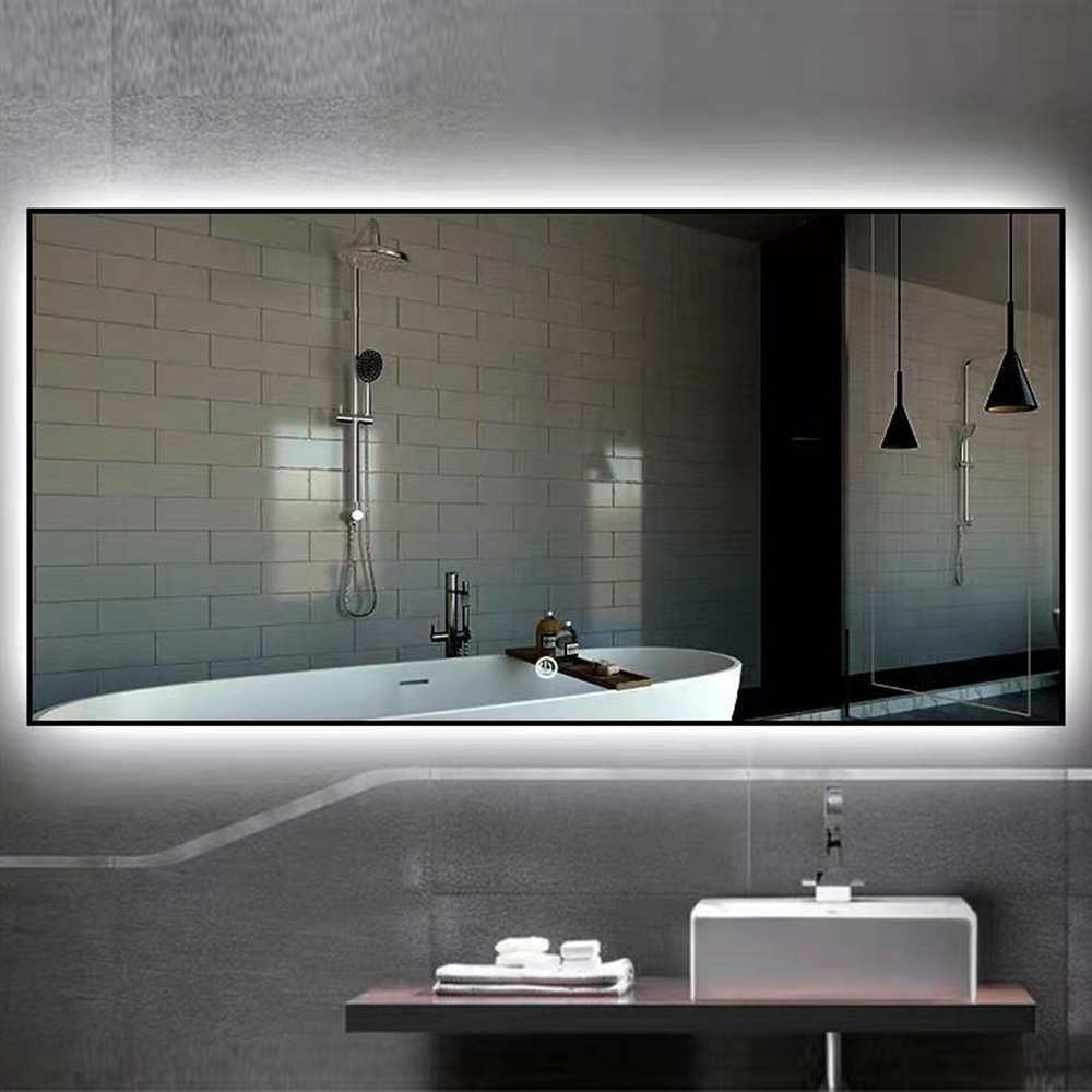 Wholesale Custom Low Price Bathroom Light Mirror Wall Mounted Cabinet Big Size Bathroom Mirror