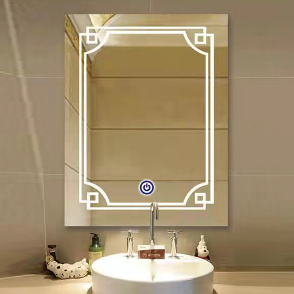 China Manufacturer Wholesale Modern Luxury Gold Bathroom Mirror Led Backlit Bathroom Mirrors