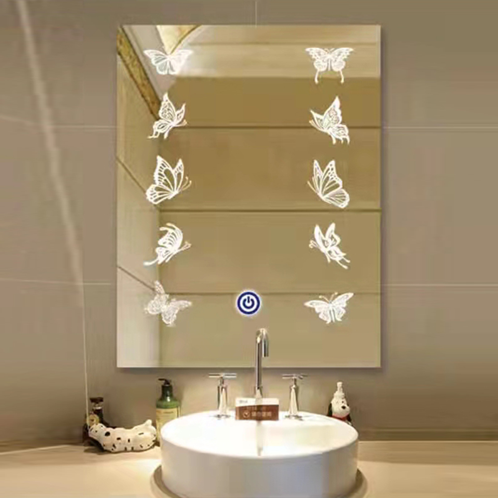 China Manufacturer Wholesale Modern Luxury Gold Bathroom Mirror Led Backlit Bathroom Mirrors