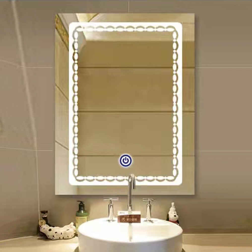 China Manufacturer Wholesale Modern Luxury Gold Bathroom Mirror Led Backlit Bathroom Mirrors