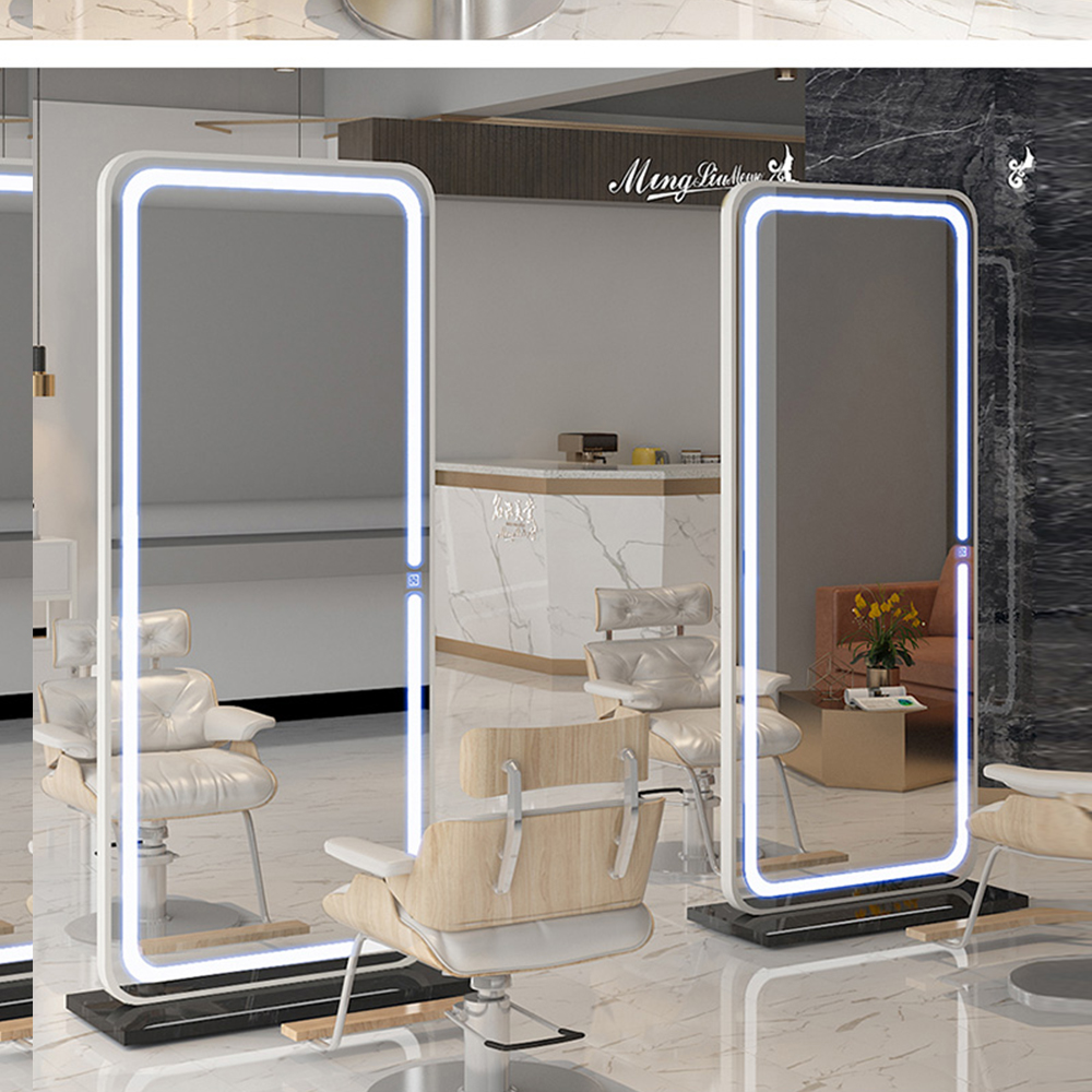 Aluminium Frame Mirror Dressing Room Full Body Led Full Body Mirror In Bedroom With Led Light Illuminated Standing Mirror 