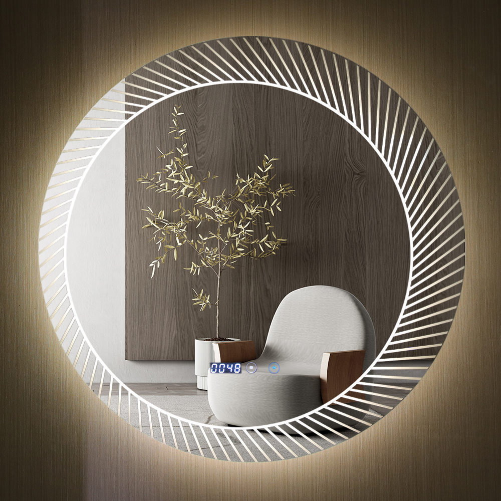 Factory Direct Sales Multi Function Fashionable Luxurious Led Illuminated Bathroom Mirror