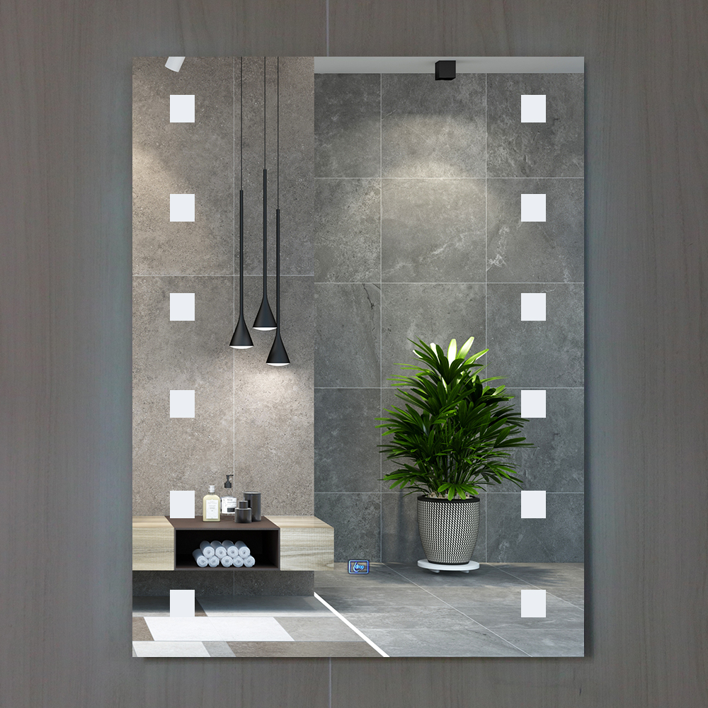 Hot Sale Minimalist Contemporary Design Bathroom Silver Led Mirror