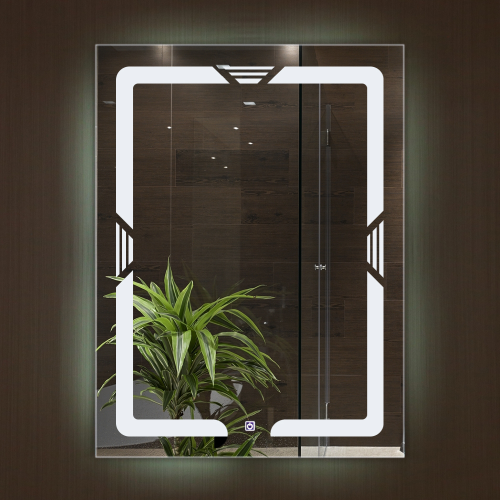 Hot Sale Minimalist Contemporary Design Bathroom Silver Led Mirror