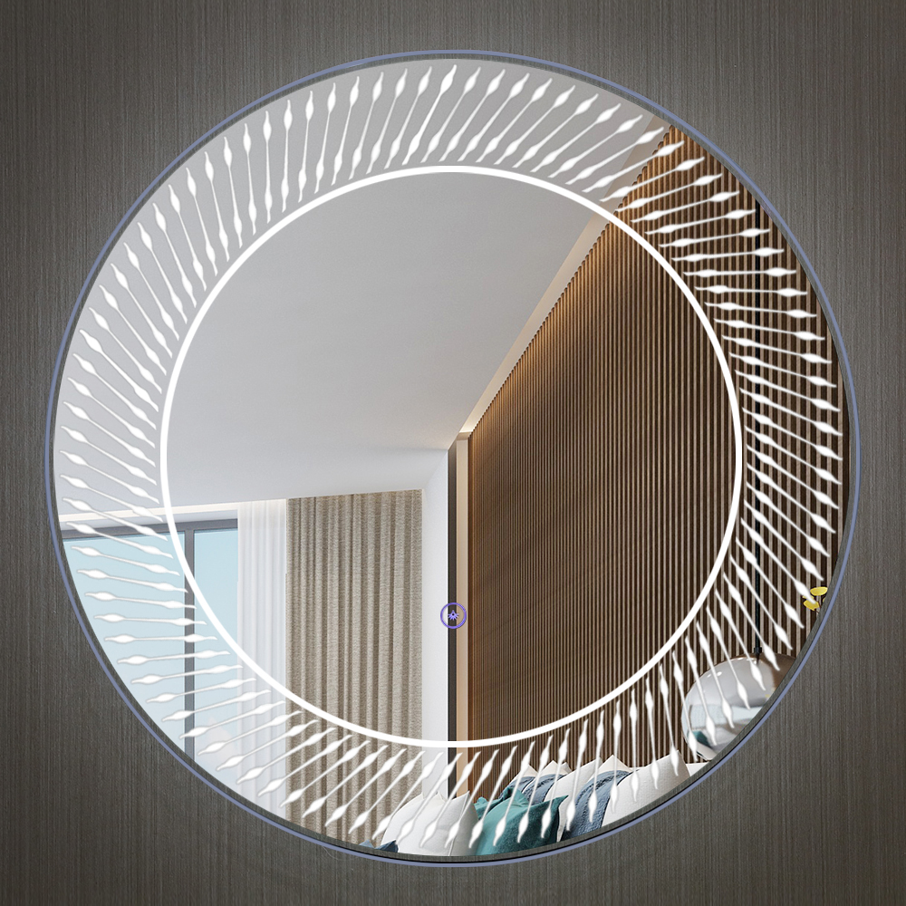 Custom Hotel Villa Bathroom Wall Mounted Mirror Touch Sensor Switch Round Hot Selling Products Custom Hotel Villa Bathroom Wall Mounted Mirror Touch Sensor Switch Round Hot Selling Products