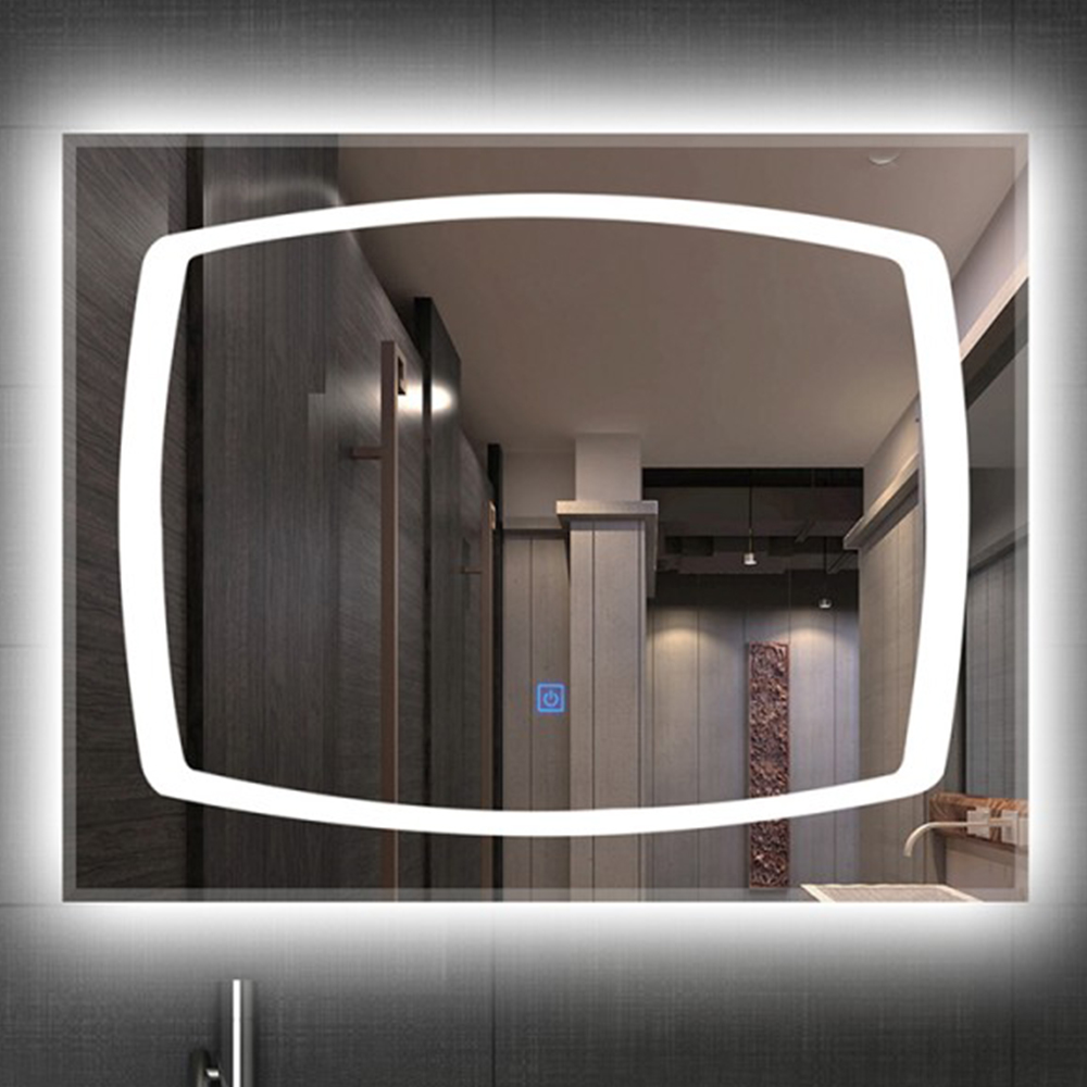 Stylish Atmospheric Rectangular Aluminum Frame Bathroom Mirror Mounted On Bathroom Wall Stylish Led Mirror Bathroom Light