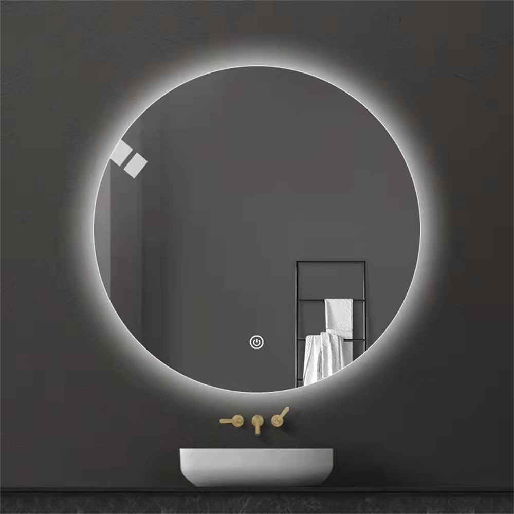 Custom Made Bathroom Led Mirror Smart Touch Backlight Hanging Makeup Oval Led Light Wall Mirror