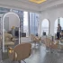 Barber Salon Mirror with LED Light, with Different Lights, Double-Sided Mirror Floor Station