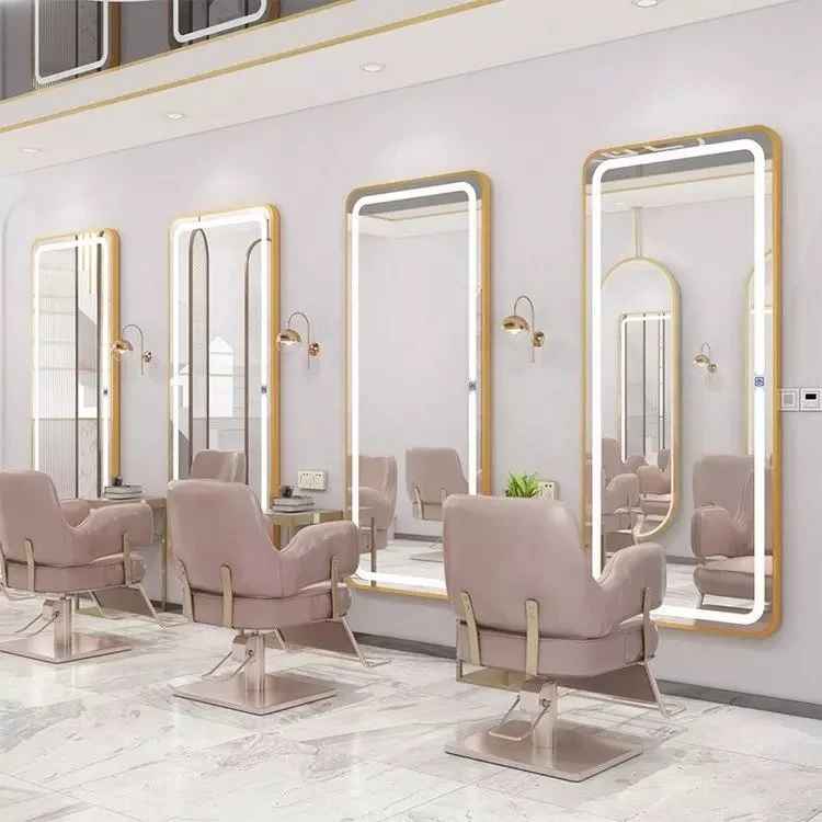 European-Style Aluminum Mirrors Decor Wall Arched Full-Length Mirror Beauty Bridal Shop Large Mirror