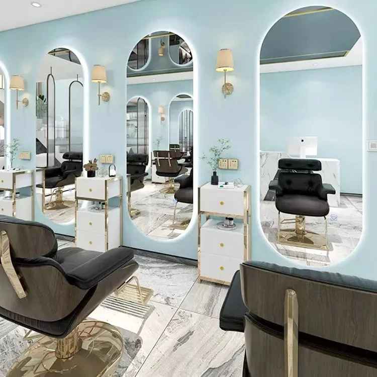 Home Dressing Room Whole Body LED Lighted Makeup Mirror Full Length Hair Beauty Salon Mirror with Lights