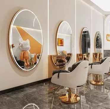 Professional Customized Barber Shop Furniture Floor Barber Shop Beauty Equipment Makeup Mirror