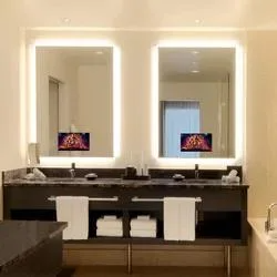 Smart Mirror Light Hospitality Hotel Salon Customized Size Bathroom Mirror with LED Light