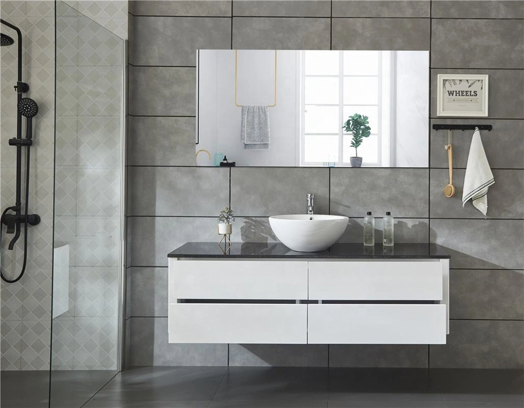 2023 Powder Room Single Sink Bathroom Cabinet Modern Bathroom Solid Wood Waterproof Medicine Cabinet for Sale