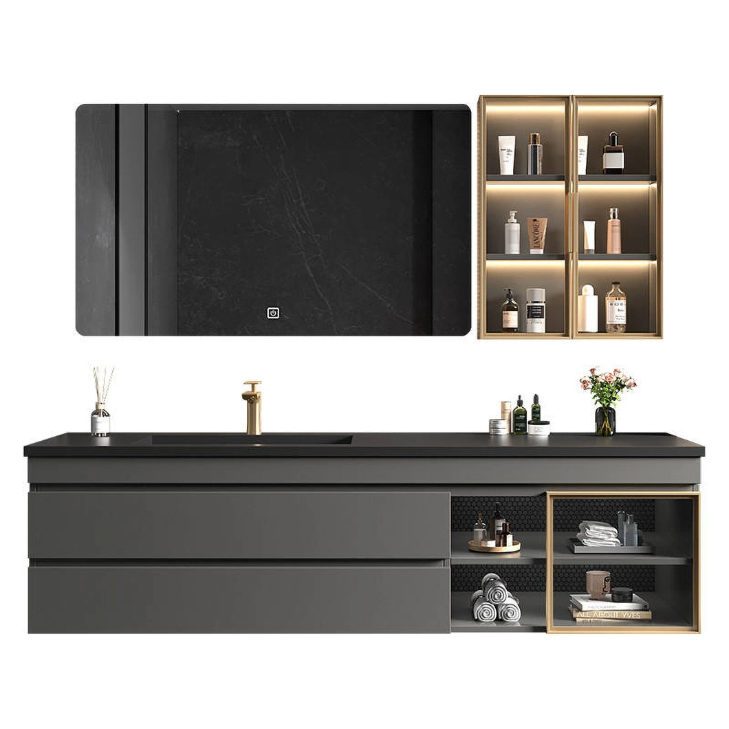 Factory Selling Hanging Bathroom Cabinet Bathroom Vanity Set Floating Wooden Bathroom Cabinet Waterproof Vanity