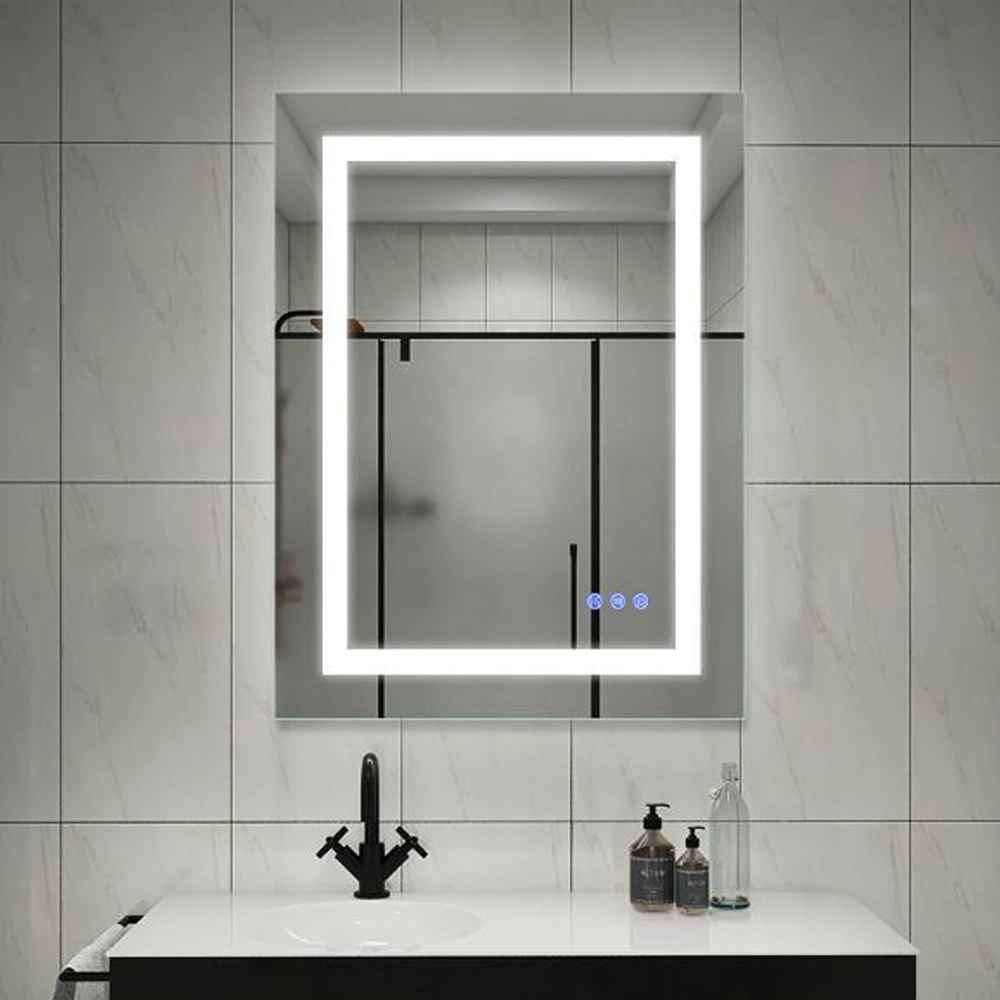 Bathroom Smart LED Mirror Lighted Vanity Furniture Decorative Wall Mounted Glass Mirror Bluetooth Makeup Mirror Home Decoration