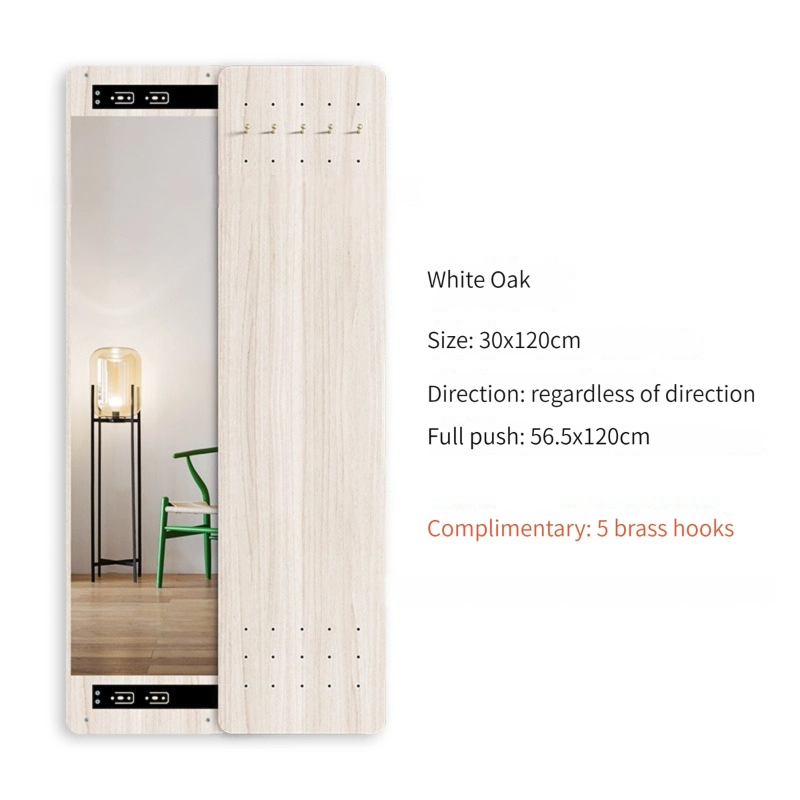 Hole Board Full-Length Nordic Explosion-Proof Mirror Push Pull Hidden Wall-Hanging Fitting Mirror