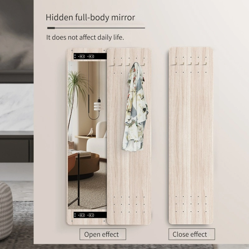 Hole Board Full-Length Nordic Explosion-Proof Mirror Push Pull Hidden Wall-Hanging Fitting Mirror