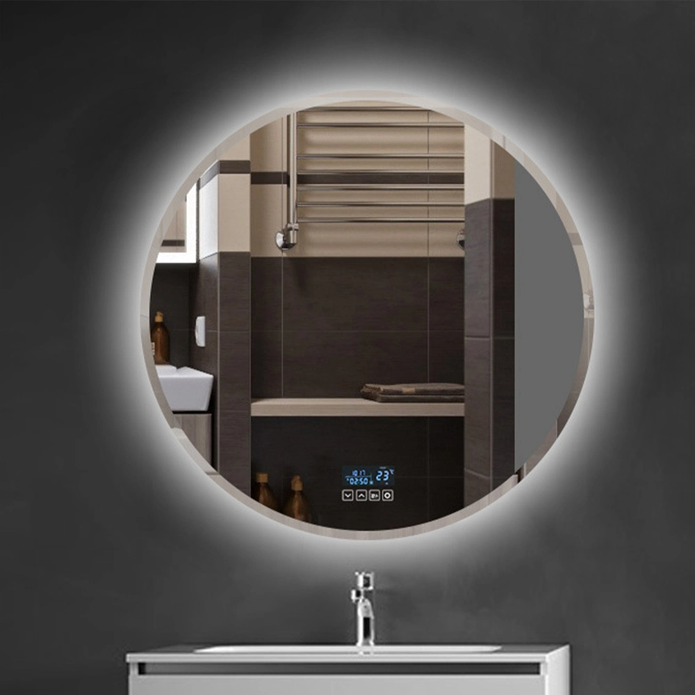 Manufactory Smart Bathroom LED Illuminated Frameless Large Mirror Round Wall Mirror