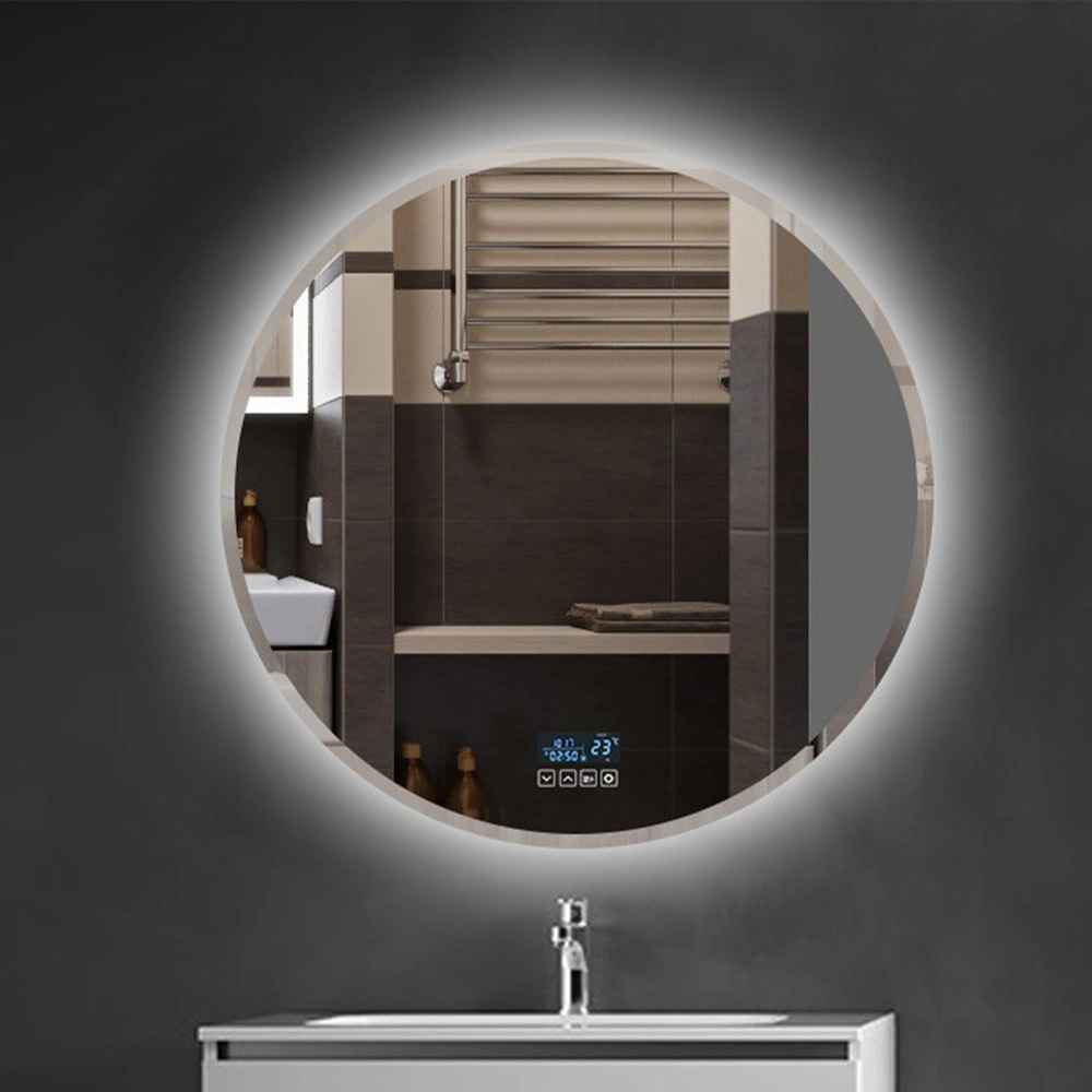 Manufactory Smart Bathroom LED Illuminated Frameless Large Mirror Round Wall Mirror