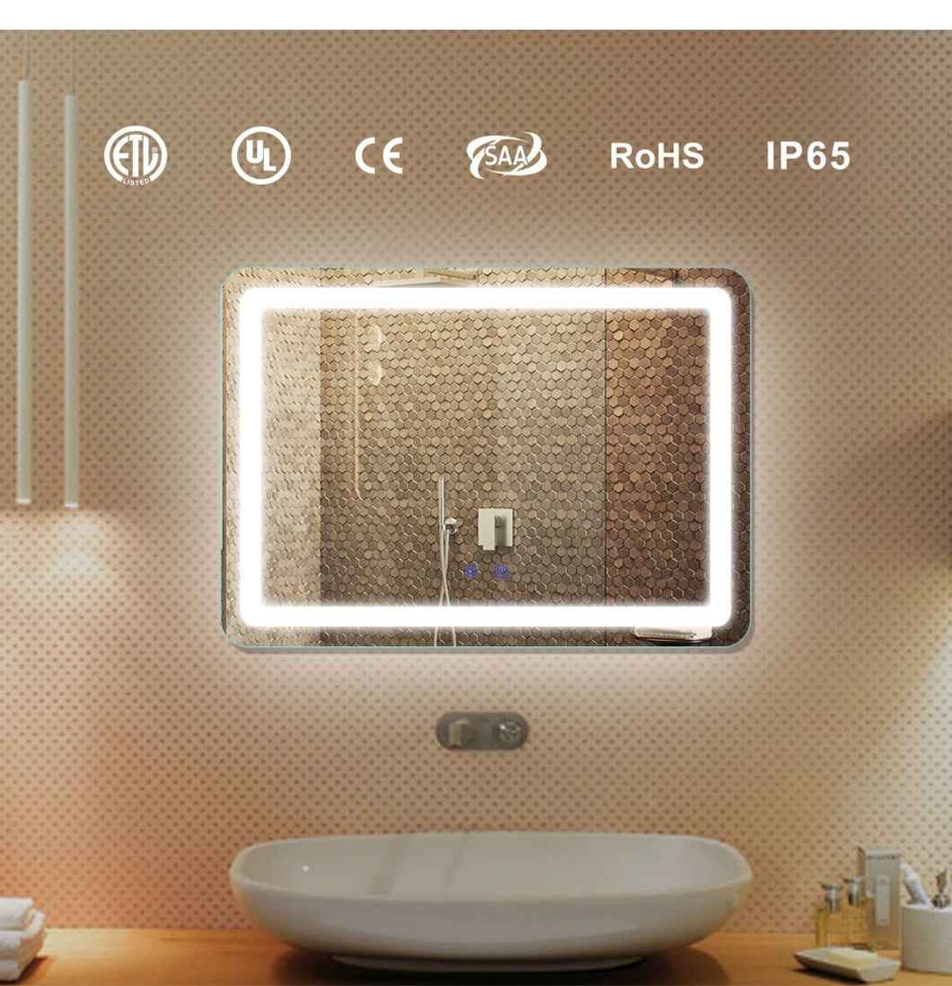 Single Sided Waterproof Washroom Fogless Shower Anti Fog Mirror