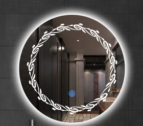 High Quality Modern Single Sided MID Century Decorative Mirrors Over Sink Round LED Bathroom Mirror