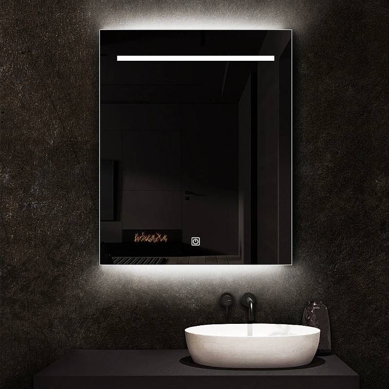Modern Wall Smart Mirror Lighted Bathroom Antifog Mirror LED Bathroom Mirror with LED Light