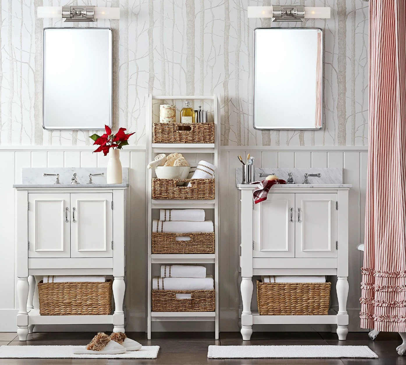 Bath Mirrors Smart Antifog Vanity Wall Mounted Mirror with Shaving Mirror Bathroom