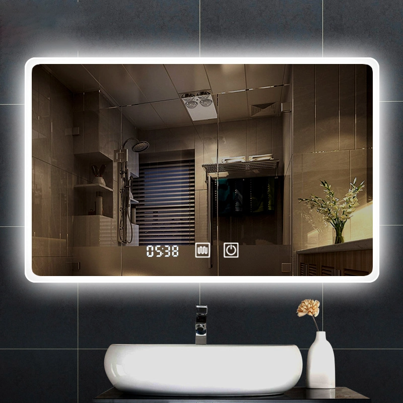 Factory Wall Mounted Frameless Lighted Rectangular Round Bathroom LED Mirror