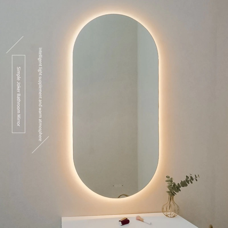 Intelligent Bathroom Mirror Wall-Mounted LED Bathroom Mirror with Light Anti-Fogging Toilet Mirror