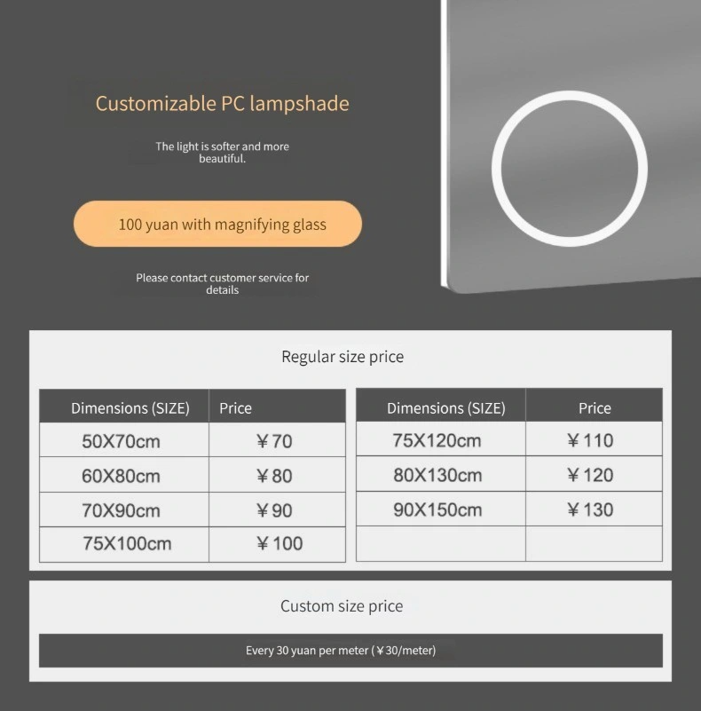 Smart Mirror in Bathroom Good Quality Bathroom Mirror with Touch Switch Auto Smart Mirror