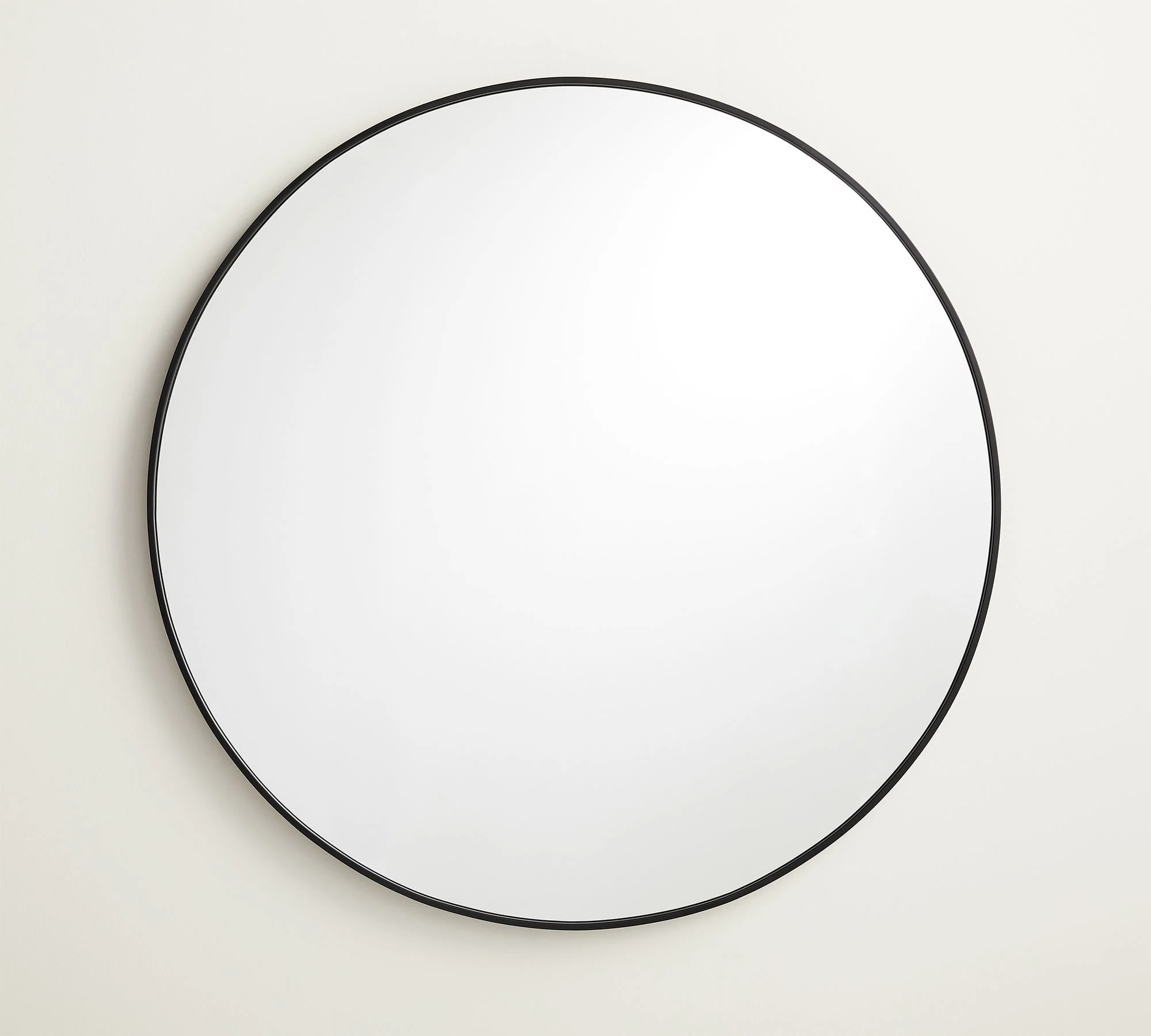 Modern Style Round Shape Frameless Wall Mounted Touch Screen Bathroom Round Mirror with Belt