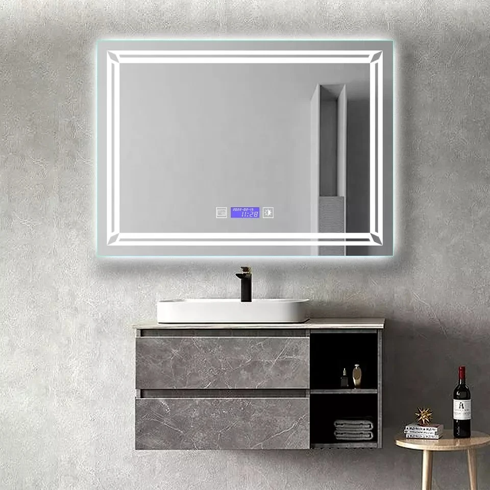 Modern Touch Screen Round Lighting Decorative Mirror Makeup Defogging Hotel Bathroom Smart Mirror